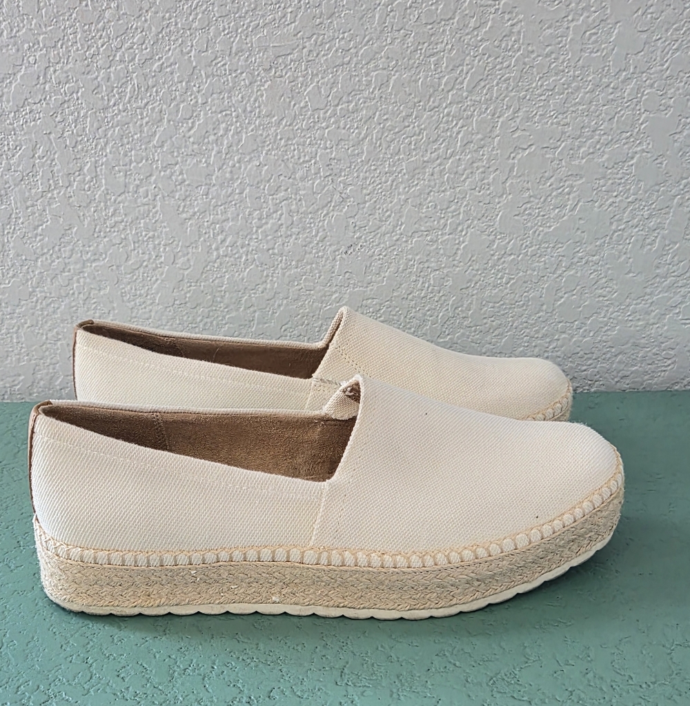 Dr. Scholl’s Sunray Espadrille Platform Slip On Sneakers Cream Women’s 8.5 - Picture 4 of 12